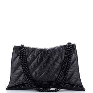 Balenciaga Crush Chain Flap Bag Quilted #260905B24B